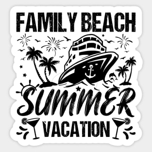 Family Beach Summer Vacation Sticker